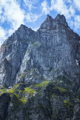 A summer day in the mountains and the nature of the alps of the natural Parcon alpe veglia - devero, near the town of Baceno, Italy - July 2021.