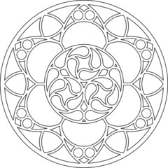 Rose Window, Fig. 25, round 2, base, triangular 1, framework