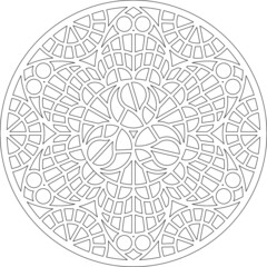 Obraz premium Rose Window, Fig. 25, round 2, half 1, framework
