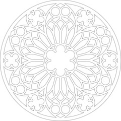 Rose Window, Fig. 25, hexagonal 1, round 1, framework
