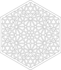 Rose Window, Fig. 25, hexagonal 2, triangular 1, framework