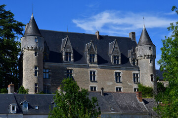 Fototapeta na wymiar Montresor; France - july 12 2020 : historical castle