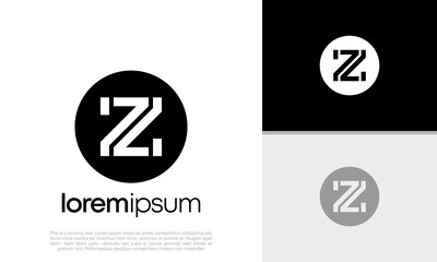 Innovative high tech logo template. Template label for blockchain technology. Technology Logo. Initials Z logo design.
