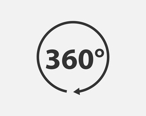 360 degree view vector icon