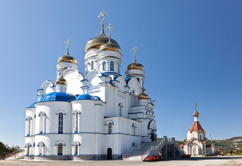 Fototapeta na wymiar The church in honor of the Kazan Icon of the Mother of God. Nakhodka city. Primorsky Krai, Russia