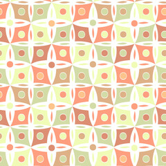 Seamless pattern with abstract geometric triangular shapes in pastel tones