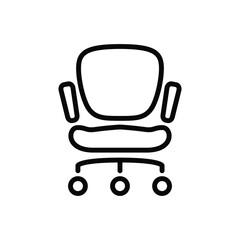 Office chair icon vector graphic illustration