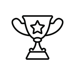 Trophy winner icon vector graphic illustration