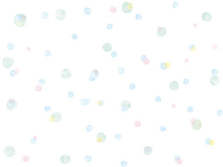 水玉背景素材　水彩風　