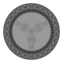 Celtic Pattern Isolated on White Background. Scandinavian Design.