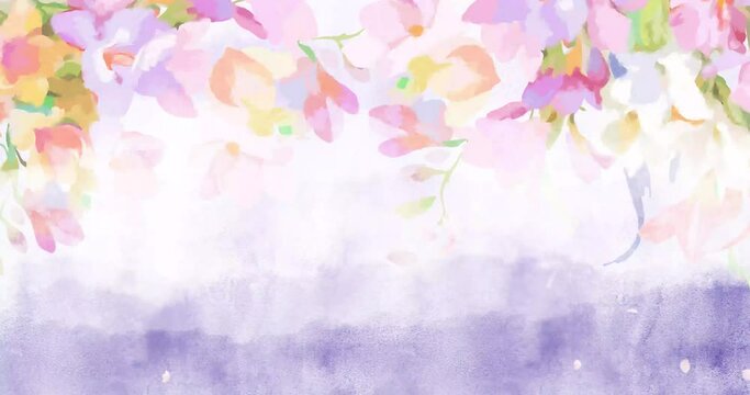 Beautiful watercolor wedding roses and peony flowers