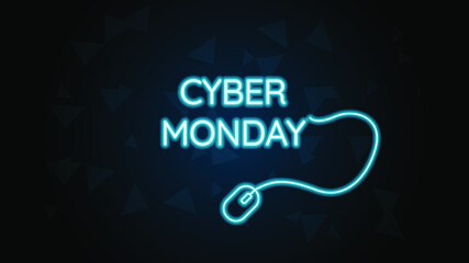 Cyber Monday Background. Vector Design Banner Sale Discount Invitation Web Poster Flyer Stylish Brochure, Greeting Card Template