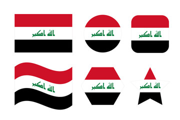 Iraq flag simple illustration for independence day or election