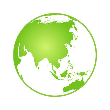 Eco green planet earth icon Bio nature green eco symbol for web and business
