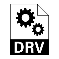 Modern flat design of DRV file icon for web