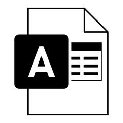 Modern flat design of logo ACCDB database file icon