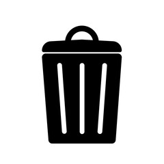 Trashcan simple icon Bio eco symbol for web and business