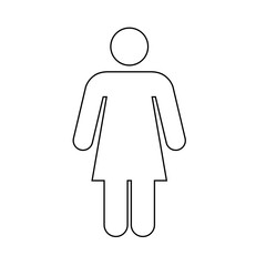 Woman icon People in motion active lifestyle sign