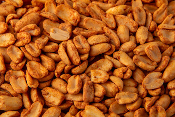 Spicy Peanut. Healthy dietary nutritional product. Vegetable protein. Vegetarian balanced meal. Selective focus.