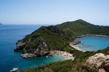 Fototapeta premium A panorama of Porto Timoni beach