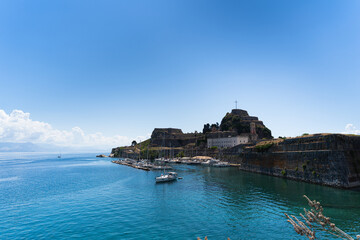Fototapeta na wymiar Panoramic view of Corfu Fortress