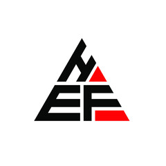 HEF triangle letter logo design with triangle shape. HEF triangle logo design monogram. HEF triangle vector logo template with red color. HEF triangular logo Simple, Elegant, and Luxurious Logo. HEF 