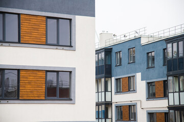 Apartment buildings in the high-tech style