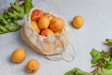 Organic sweet juicy apricot fruits.