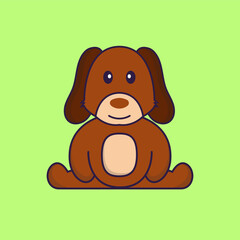 Obraz premium Cute dog is sitting.