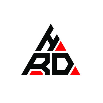 HRD triangle letter logo design with triangle shape. HRD triangle logo design monogram. HRD triangle vector logo template with red color. HRD triangular logo Simple, Elegant, and Luxurious Logo. HRD 
