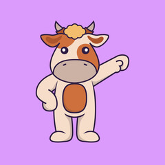 Obraz na płótnie Canvas Cute cow hero.