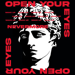 Bust with slogan Vector design for t-shirt graphics, banner, fashion prints, slogan tees, stickers, cards,flyer, posters and other creative uses	
