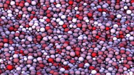 Diseño abstracto de esferas. Ilustración 3d realista para presentación.  Render de esferas coloridas con degradado.