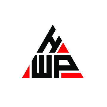 HWP triangle letter logo design with triangle shape. HWP triangle logo design monogram. HWP triangle vector logo template with red color. HWP triangular logo Simple, Elegant, and Luxurious Logo. HWP 
