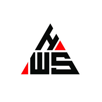 HWS triangle letter logo design with triangle shape. HWS triangle logo design monogram. HWS triangle vector logo template with red color. HWS triangular logo Simple, Elegant, and Luxurious Logo. HWS 