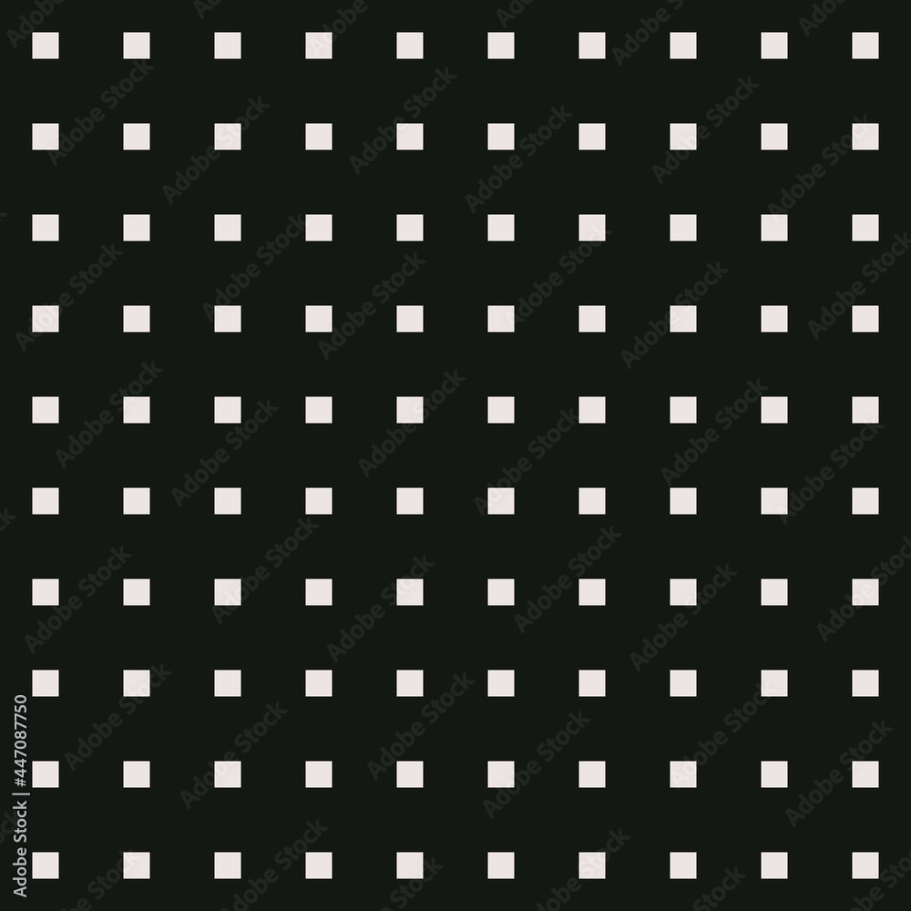 Aufkleber white squares grid. vector simple mesh with black background and seamless squares.