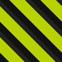 Warning yellow and black diagonal stripes. Vector seamless wallpaper. Caution pattern.