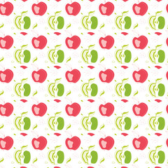 Apple seamless pattern. Apple line art minimslist modern pattern