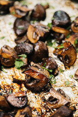 Oven-Roasted Cremini Mushrooms on foil