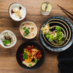 delicious asian dish on a plate close-up