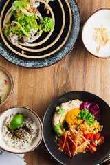 delicious asian dish on a plate close-up