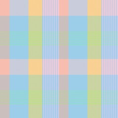 Rainbow Pastel Plaid textured Seamless Pattern