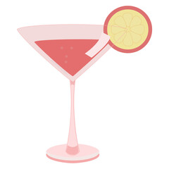 Cosmopolitain Flat vector illustration on white background