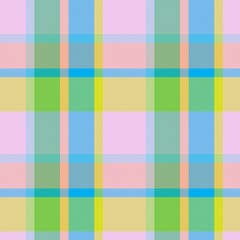 Rainbow Pastel Plaid textured Seamless Pattern