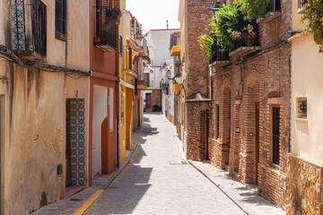 Nice and narrow streets in Serra, Valencia (Spain). 