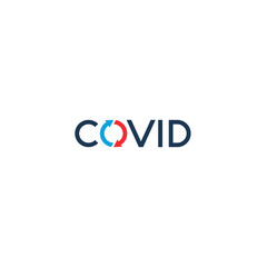Covid and Circle Arrows logo or wordmark design