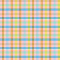 Rainbow Pastel Plaid textured Seamless Pattern