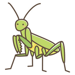 カマキリ　かわいいイラスト
