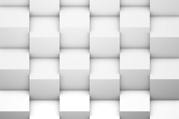 White 3D Square Background