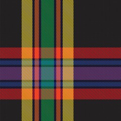 Rainbow Plaid Tartan Checkered Seamless Pattern